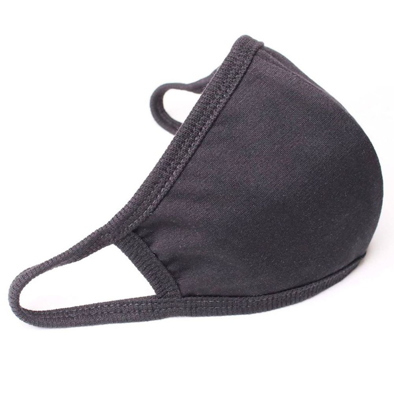 Face Mask Cotton 2 Ply Black Face Mask Cotton 2 Ply Black